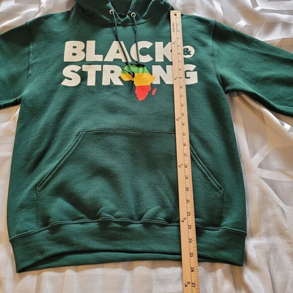 Hybrid Apparel Mens Green Black and Strong Africa Sweatshirt Hoodie Sz XS - Picture 4 of 8